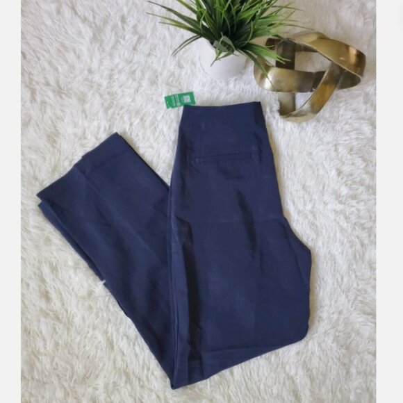 GAP SoftSuit High Rise Wide Leg Tencel Pants Navy Blue Size 00 #404698 RT$90 NEW - Picture 9 of 10